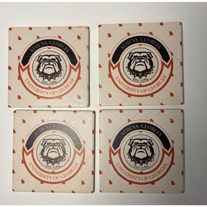 University of Georgia  Logo Thirstystone Coasters set of 4 UGA Champions! DAWGS